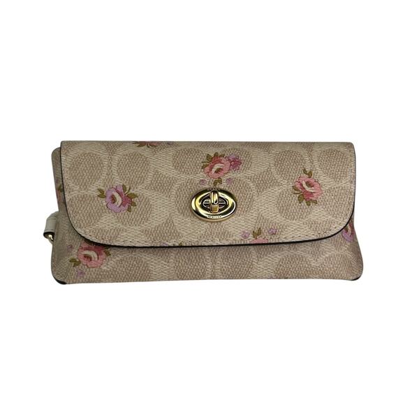 Coach Sunglass Case In Signature Canvas With Floral Print - Picture 1 of 6